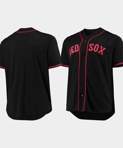 Men's Boston Red Sox Black Fashion Big & Tall Jersey - Robokeg