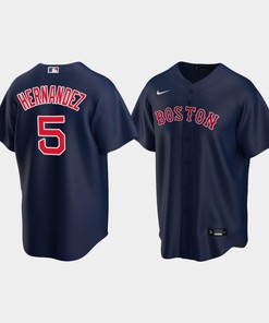 Men's Boston Red Sox Enrique Hernandez 5 Navy Alternate Jersey - Robokeg