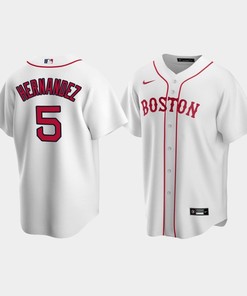 Men's Boston Red Sox Enrique Hernandez 5 White Alternate Jersey - Robokeg