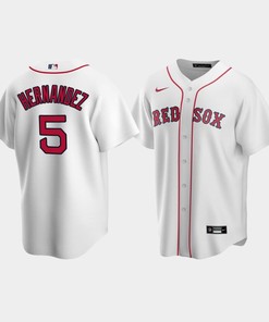 Men's Boston Red Sox Enrique Hernandez 5 White Home Jersey - Robokeg
