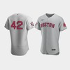 Men's Boston Red Sox Gray 42 Jackie Robinson Day Jersey - Robokeg