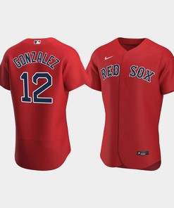 Men's Boston Red Sox Marwin Gonzalez 12 Red Alternate Jersey - Robokeg
