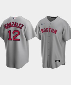 Men's Boston Red Sox Marwin Gonzalez Gray Road Jersey - Robokeg