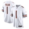 Mens Chicago Bears Justin Fields White 2021 Nfl Draft First Round Pick Game Jersey Gift For Chicago Bears Fans - Robokeg