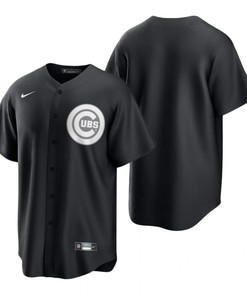Mens Chicago Cubs Mlb Baseball Team Black White Jersey Gift For Cubs Fans - Robokeg