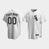 Men's Chicago White Sox 00 Custom White Home Jersey - Robokeg