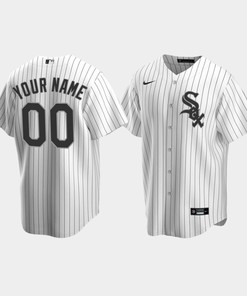Men's Chicago White Sox 00 Custom White Home Jersey - Robokeg