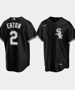 Men's Chicago White Sox 2 Adam Eaton Black Trade Alternate Jersey - Robokeg