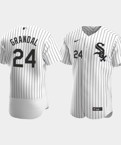 Men's Chicago White Sox 24 Yasmani Grandal White Home Jersey - Robokeg