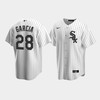 Men's Chicago White Sox 28 Leury Garcia White Home Jersey - Robokeg