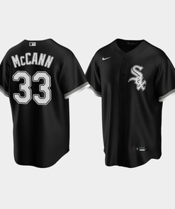 Men's Chicago White Sox 33 James McCann Black Alternate Jersey - Robokeg