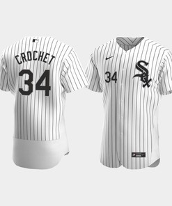 Men's Chicago White Sox 34 Garrett Crochet White Home Jersey - Robokeg