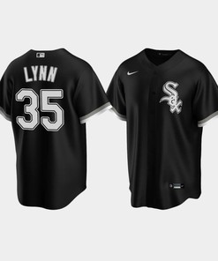Men's Chicago White Sox 35 Lance Lynn Black Trade Alternate Jersey - Robokeg