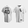 Men's Chicago White Sox 40 Reynaldo Lopez White Home Jersey - Robokeg