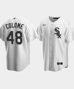 Men's Chicago White Sox 48 Alex Colome White Home Jersey - Robokeg