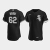 Men's Chicago White Sox 62 Zack Burdi Black Alternate Jersey - Robokeg