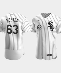 Men's Chicago White Sox 63 Matt Foster White Home Jersey - Robokeg