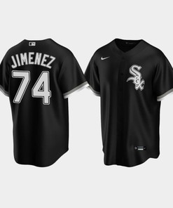 Men's Chicago White Sox 74 Eloy Jimenez Black Alternate Jersey - Robokeg