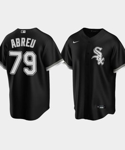 Men's Chicago White Sox 79 Jose Abreu Black Alternate Jersey - Robokeg