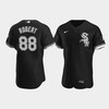 Men's Chicago White Sox 88 Luis Robert Black Alternate Jersey - Robokeg