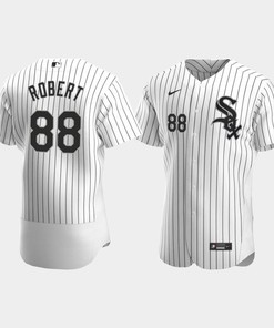 Men's Chicago White Sox 88 Luis Robert White Home Jersey - Robokeg