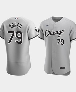 Men's Chicago White Sox Jose Abreu 79 Gray MR Patch Player Jersey - Robokeg