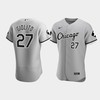 Men's Chicago White Sox Lucas Giolito 27 Gray MR Patch Player Jersey - Robokeg