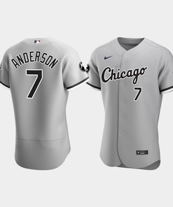 Men's Chicago White Sox Tim Anderson 7 Gray MR Patch Player Jersey - Robokeg