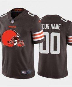 Mens Cleveland Browns Active Player 2020 New Brown Team Big Logo Limited Stitched Jersey - Robokeg