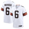 Mens Cleveland Browns Baker Mayfield Nike White Player Game Jersey - Robokeg