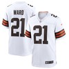 Mens Cleveland Browns Denzel Ward Nike White Game Jersey - Robokeg