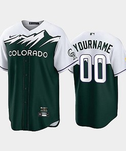 Men's Colorado Rockies 00 Custom 2022-23 City Connect Green Jersey - Robokeg