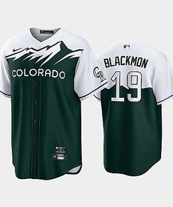Men's Colorado Rockies 19 Charlie Blackmon 2022-23 City Connect Green Jersey - Robokeg