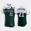 Men's Colorado Rockies 21 Kyle Freeland 2022-23 City Connect Green Jersey - Robokeg