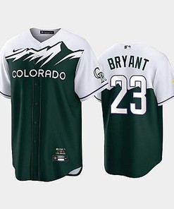 Men's Colorado Rockies 23 Kris Bryant 2022-23 City Connect Green Jersey - Robokeg