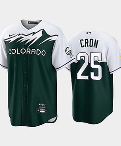 Men's Colorado Rockies 25 C.J.Cron 2022-23 City Connect Green Jersey - Robokeg