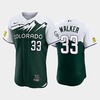 Men's Colorado Rockies 33 Larry Walker 2022-23 City Connect Green Jersey - Robokeg