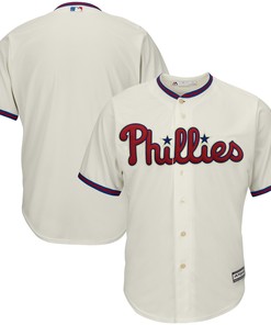 Men's Cream Philadelphia Phillies Alternate Official Cool Base Team Jersey - Robokeg