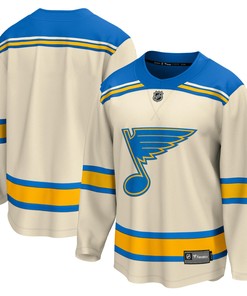 Men's Cream St. Louis Blues 2022 Winter Classic Breakaway Jersey Jersey - Robokeg