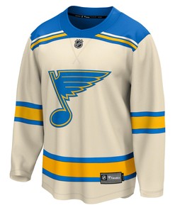 Men's Cream St. Louis Blues 2022 Winter Classic Breakaway Jersey Jersey - Robokeg