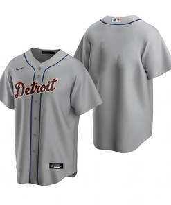 Mens Detroit Mlb Baseball Team Road Gray Jersey Gift For Tigers Fans - Robokeg