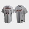 Men's Detroit Tigers 11 Sparky Anderson Gray Road Jersey - Robokeg