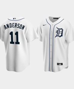 Men's Detroit Tigers 11 Sparky Anderson White Home Jersey - Robokeg