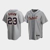 Men's Detroit Tigers 23 Kirk Gibson Gray Road Jersey - Robokeg