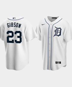 Men's Detroit Tigers 23 Kirk Gibson White Home Jersey - Robokeg