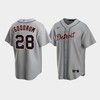 Men's Detroit Tigers 28 Niko Goodrum Gray Road Jersey - Robokeg