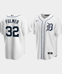 Men's Detroit Tigers 32 Michael Fulmer White Home Jersey - Robokeg