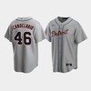 Men's Detroit Tigers 46 Jeimer Candelario Gray Road Jersey - Robokeg