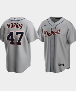 Men's Detroit Tigers 47 Jack Morris Gray Road Jersey - Robokeg