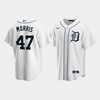 Men's Detroit Tigers 47 Jack Morris White Home Jersey - Robokeg